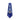 Front view of the Crystal Pipe, a blue glass pipe with a simple, tapered design.