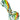 A close-up, angled view of the Flat Mouth Rasta Swirl Spoon Pipe, showcasing its colorful swirl pattern in clear glass.