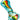 Front view of the Flat Mouth Rasta Swirl Spoon Pipe, showcasing a colorful swirl design in clear glass.