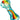 A side view of the Flat Mouth Rasta Swirl Spoon Pipe, featuring colorful swirls within the clear glass body.