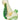 A side view of the Leafy Green Mushroom Milli Spoon Pipe, showcasing its green, mushroom-shaped bowl and smooth glass construction.