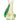 A close-up, angled view of the Leafy Green Mushroom Milli Spoon Pipe, showing its smooth, rounded glass form.