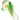 A side view of the Leafy Green Mushroom Milli Spoon Pipe, showcasing its curved shape and translucent green glass.