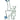 A three-quarter view showcases the Marble Studded Dab Rig With Colored Accents, featuring blue accents and a marble stud on the neck.
