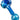 A side view of the “Neptune” Fumed Mini Spoon Pipe, showcasing the blue-tinted glass and curved design.