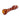 A close-up view of the Striped Chillum, showcasing its brown and white striped design.