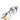 Front view of the Striped Chillum, a small, patterned glass pipe angled against a plain white background.