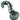 A side view of the Tentacle Spoon Pipe, showcasing its sculpted, textured design in a dark, translucent material.