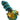 A close-up, angled view of the Dragon Sphere Spoon Pipe, featuring swirling blue and green glass details.