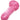 Front view of the Small Penis Pipe, a pink, sculpted glass piece with a smooth, rounded form.