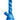 Front view of the Silicone Mini Beaker, a blue glass piece with a wide base and narrow neck, set against a plain white background.