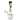 Straight-on view of the Famous Design Aquarius 12" Bong showing its clear glass body with colorful abstract patterns and a black-rimmed mouthpiece.