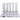 Front view of the Famous X 4.75" Downstem, a clear glass piece with a simple cylindrical shape on a black surface.