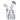 Front view of the Famous X 6" Stack Dab Rig, a clear glass rig angled slightly, showing its stacked perc design.