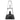 Front view of the Sipper Wax & 510 Cartridge Vaporizer Bubbler, a black and clear glass bubbler with a modern, minimalist design.