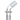 A clear glass 45˚ Male to Male Glass Adapter shown at a slight angle against a plain white background.