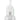 Front view of the Bell Bong, a clear glass water pipe with a wide base and slender neck.