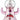 Front view of the Dankzilla XL Bong, a pink glass piece with sculpted monster-like features and a wide base.