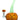 Front view of the Jack The Ripper Bong, a sculpted glass piece with a green neck and orange body, resembling a pumpkin.
