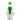 Front view of the XL 70s Bong, a clear glass piece with a green accent, captured against a plain white background.