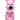 Front view of the Little Piggy Hand Pipe, a sculpted ceramic pipe in the shape of a pink pig.