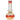 Front view of the Raked Fumed Bubble Beaker Bong, showcasing its rounded beaker shape and light smoke-colored glass.