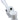 The Toilet Bowl Glass Sherlock Pipe is displayed as a white, sculptural piece against a plain background.