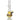 Vertical close-up of the LA Pipes Typhoon Twister Glass Bong showing its clear flared mouthpiece, twisted midsection, and amber-tinted round chamber with attached angled bowl.