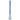 A front view of the 5" Showerhead Slitted Colored Downstem, showcasing its blue glass and slitted design.