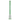 A studio shot of the 5" Showerhead Slitted Colored Downstem, displaying its translucent green glass and slitted design.