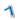 A side view of the Hammer Bubbler, displaying the clear glass construction with a vibrant blue accent.