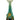 A front view of the “Mermaid” Ocean Goddess Bong, a sculpted glass piece with a blue-green, ocean-inspired design.