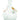 Front view of the “Monica” Water Pipe, a clear glass piece with a smooth, curved shape.