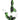 A front view of the Echo 4-in-1 Silicone Bong, showcasing its green and black design with a clear mouthpiece.