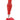 A close-up, angled view of the red Ozone 4-in-1 Silicone Bong, showing its round base and textured neck.