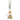 A front view of the Flower Power Beaker Single Stack, showing a clear glass beaker with a colorful floral pattern.