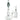 Front view of the Ashcatcher, a clear glass piece with a rounded base and a slender neck, illuminated against a plain white backdrop.