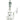 A front view of the Freeze Pipe Klein Recycler, showcasing its clear glass construction and intricate recycler design.