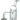A side view of the Freeze Pipe Klein Recycler shows the clear glass recycler pipe angled against a plain white background.
