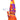 Front view of the Silicone Dab Rig With Banger, showcasing the orange, yellow, and purple colored silicone with a visible glass banger.