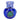 Front view of the 4" Blue Dream Hand Pipe in transparent blue, featuring star-shaped details on the bowl.