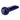 A front view of the "4" Granddaddy Purple Hand Pipe in dark blue, with a speckled pattern on the bowl.