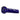 A side view of the 4" Granddaddy Purple hand pipe in dark blue, showcasing its curved design and smooth finish.